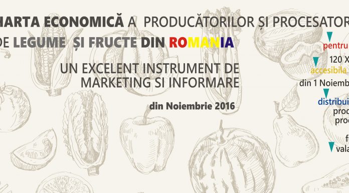Harta economica a sectorului de legume si fructe din Romania