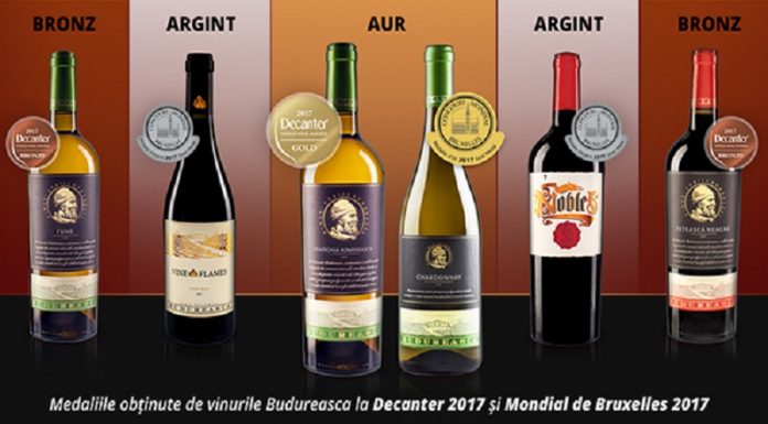 Budureasca a obținut medalia de aur la Decanter World Wine Awards Budureasca