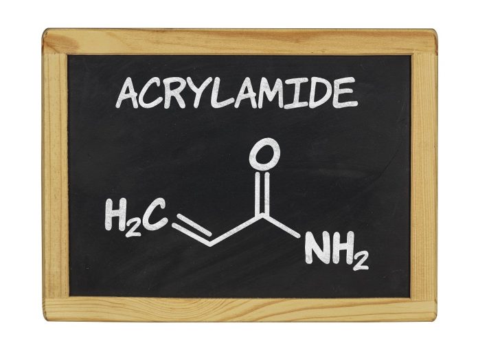 chemical formula of acrylamid on a blackboard acrilamidei, acrilamida