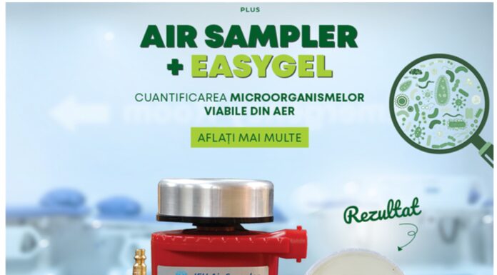 Air Sampler permite detectarea cantitativă a microorganismelor din aer