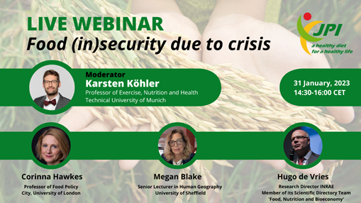 HDHL JPI – Live webinar on food (in)security due to crisis, 31 January
