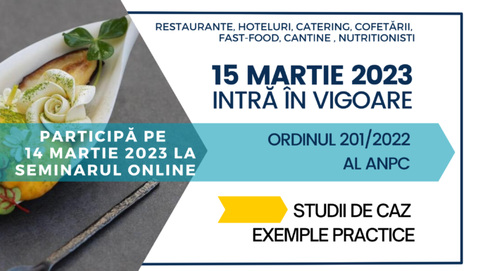 ULTIMA ZI în care vă mai puteți înscrie la seminarul PRACTIC organizat online de RO.aliment in ziua de 14 martie 2023