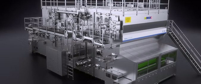 Mașină de spălat sticle cu tehnologie duală, pentru a îmbunătăți producția de băuturi Hydra Ultrasonic, sistem de spălare a sticlelor