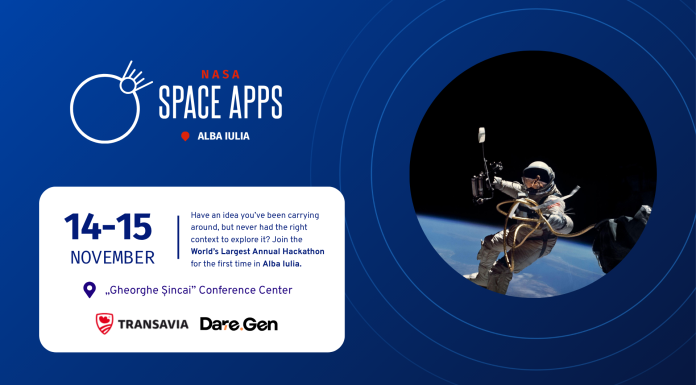 De la date din spațiu la soluții pentru probleme de pe Pământ: TRANSAVIA susține noua generație de inovatori la NASA Space Apps Challenge Alba Iulia